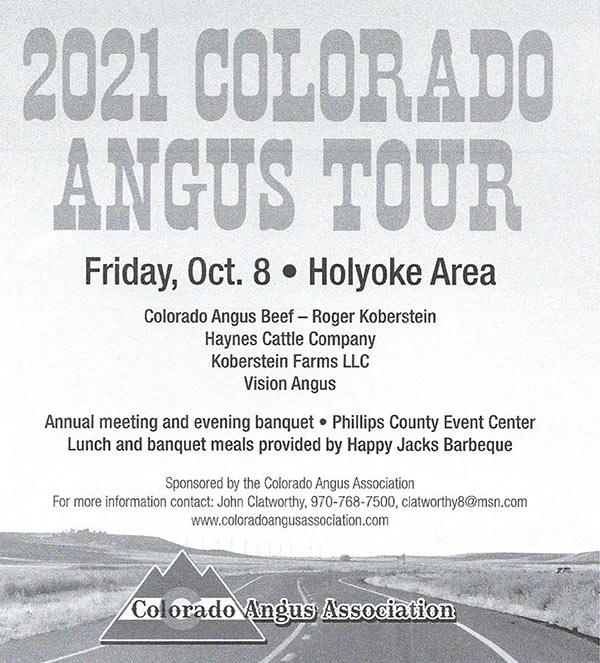 2021 Colorado Angus Tour Flyer