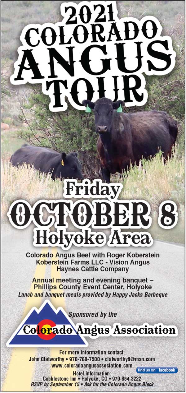 2021 Colorado Angus Tour Flyer