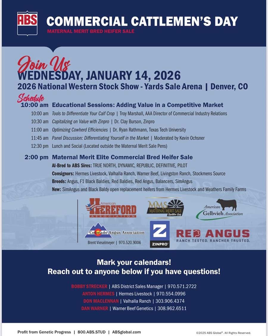 2026 Commercial Cattlemen's Day Schedule