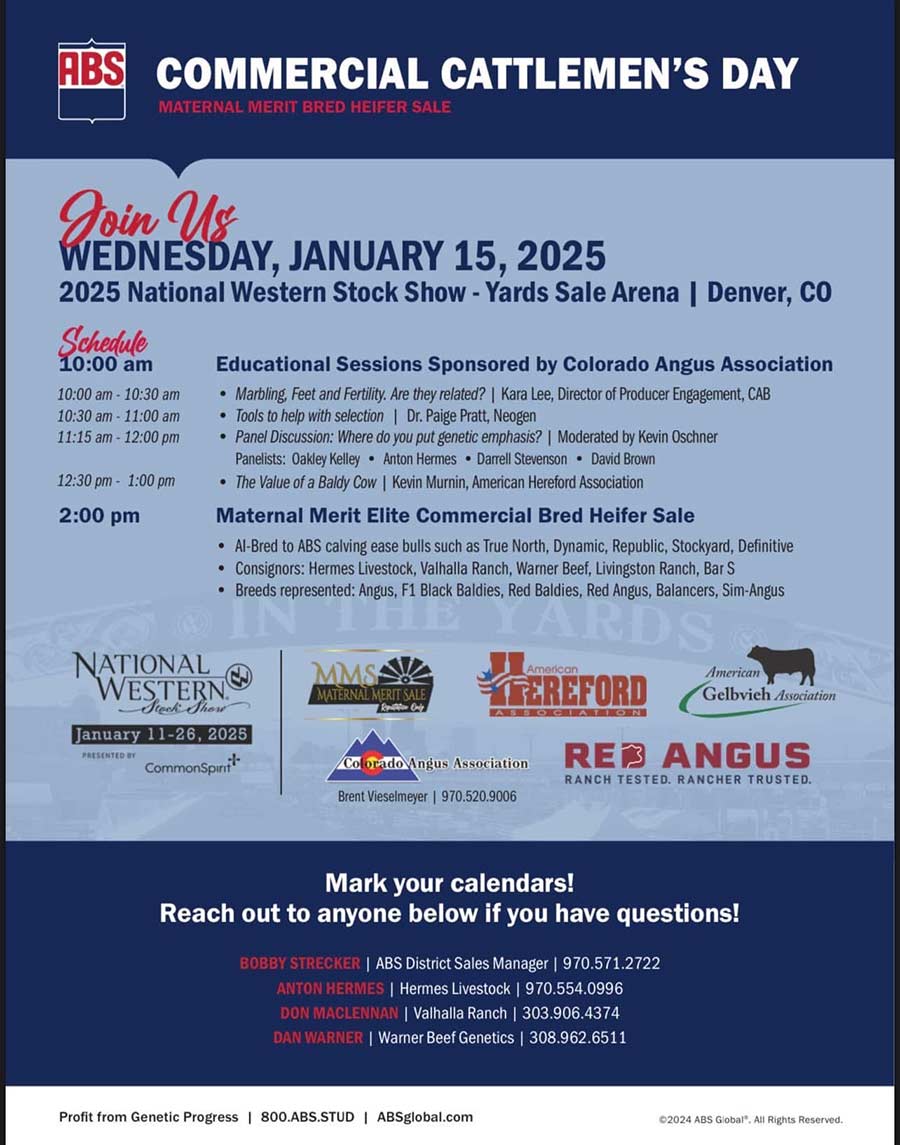 2025 Commercial Cattlemen's Day Schedule